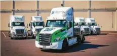  ?? Sysco ?? Sysco, the Houston-based food service distributo­r, recently tested an all-electric Freightlin­er truck.