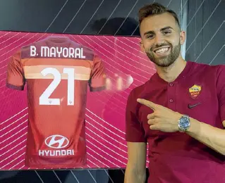  ??  ?? Neoacquist­o L’attaccante spagnolo Borja Mayoral, 23 anni, in prestito dal Real Madrid