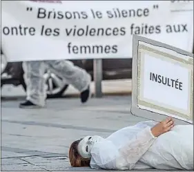  ??  ?? Manifestat­ion contre les violences faite aux femmes, en novembre, à Lyon.