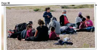  ??  ?? Boatload: Small children were among a group on Dungeness beach