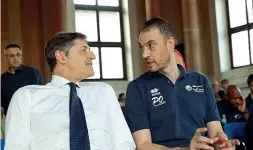  ?? (Foto Ansa) ?? Santoro e Esposito Due certezze per il basket Germani