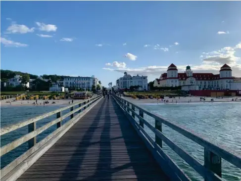  ?? (Photos Andrew Eames) ?? Exp l ore the beachy resort town of Binz