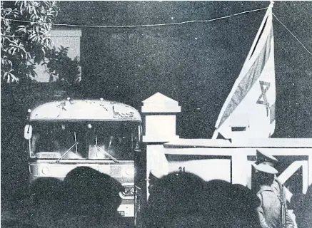  ??  ?? CLOSE CALL: On Dec 28, 1972, four members of the pro-Palestine Black September group seized six hostages at the Israeli Embassy in Bangkok. On Dec 29, the hostages were released and the captors were sent on a bus to Don Mueang airport.