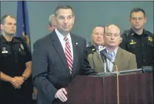  ?? ABBY DREY/CENTRE DAILY TIMES VIA AP, FILE ?? In this 2018 file photo, U.S. Attorney David Freed speaks at a news conference at the Centre County Courthouse Annex in Bellefonte, Pa.