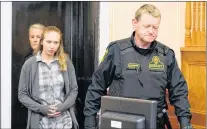  ?? TARA BRADBURY/THE TELEGRAM ?? Accused murderer Anne Norris enters the courtroom at Newfoundla­nd and Labrador Supreme Court in St. John’s Wednesday morning.
