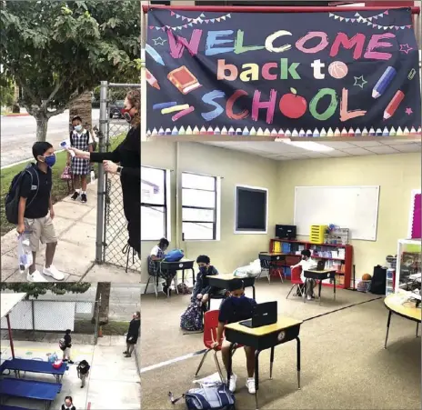  ?? COURTESY PHOTO ?? Sacred Heart Catholic School in Brawley welcomed back its K-6 students in October.