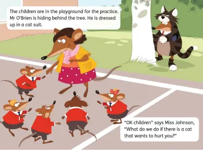 ??  ?? Message: Cartoon-like illustrati­on from the book Moggy’s Coming which some schools will use