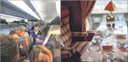  ??  ?? FROM THIS…TO THIS: Commuters were thrilled when they were surprised with a luxury service to London