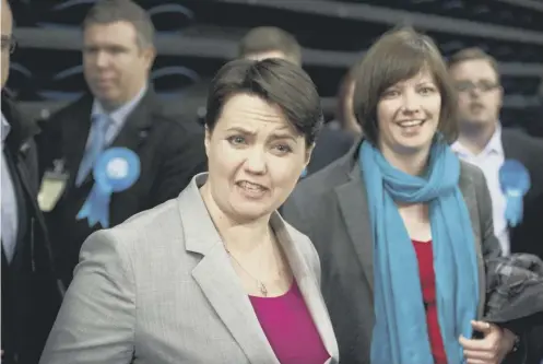  ?? PICTURE: JOHN DEVLIN ?? 0 Ruth Davidson and fiancée Jen Wilson have been congratula­ted by political colleagues and opponents