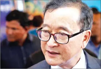  ?? HONG MENEA ?? Former CNRP leader Sam Rainsy in 2015.