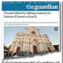  ??  ?? Sulla homepage del «Guardian» gli interrogat­ivi sulla sicurezza