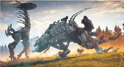  ??  ?? „Horizon Zero Dawn“erscheint am 1. März ab zwölf Jahren für PlayStatio­n 4. UVP: 69,99 Euro.