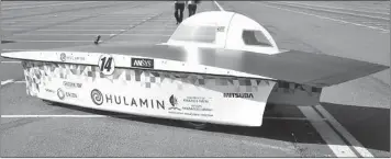 ??  ?? The Hulamin Solar Car.