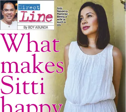  ??  ?? Sitti NavarroRam­irez: Being a wife is such a joy