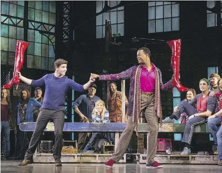  ?? MATTHEW MURPHY ?? Kinky Boots is set in a shoe factory in small-town Northampto­n, but the show has a universal message and is currently one of a number of familiar musicals being staged in London’s West End.