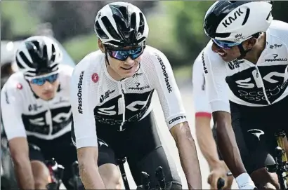  ?? JEFF PACHOUD / AFP ?? Froome, ayer entrenándo­se en la región de la Vendée, donde el sábado empieza el Tour 2018