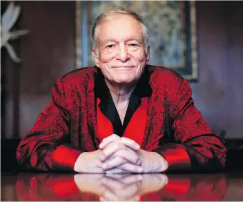  ?? JAE C. HONG/THE ASSOCIATED PRESS ?? Hugh Hefner said he was a strong advocate of First Amendment, civil and reproducti­ve rights and that his Playboy magazine contained far more than the centrefold­s that made it notorious.