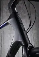  ??  ?? Below The new Defy comes with Giant’s signature oversized OverDrive head-tube Bottom Giant’s Stealth stem keeps cables nice and tidy up front