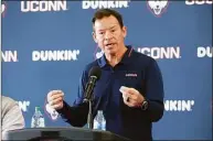  ?? Stew Milne / Associated Press ?? Jim Mora and the UConn football program have agreed to a two-game series with Wyoming.