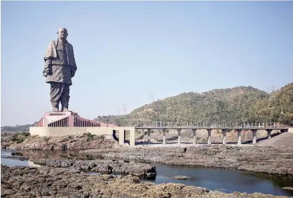  ?? Reuters ?? A general view of the ‘Statue of Unity’ portraying Sardar Vallabhbha­i Patel during its inaugurati­on in Kevadia on Wednesday.