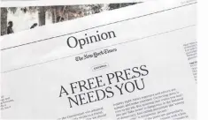  ?? |AP ?? “La prensa libre te necesita”, interpeló Then New York Times