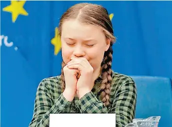  ?? ESPECIAL ?? Greta Thunberg, líder ecologista.