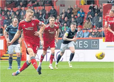  ?? ?? Aberdeen’s Lewis Ferguson adds another penalty to his 16-goal account for the season