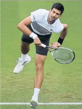  ?? FOTO: GETTY ?? Novak Djokovic sólo pudo completar un juego en su duelo contra Vasek Pospisil