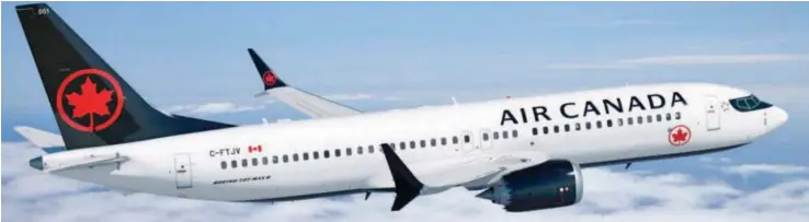  ??  ?? Air Canada’s Boeing 737 MAX is re-entering service from February 1.