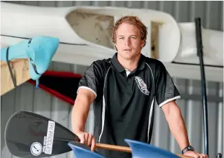  ?? MARK TAYLOR/STUFF ?? Joshua Steward has ended his 13 years at Huntly College on a high, after the U19 boys took out gold at the National Secondary School Waka Ama Championsh­ips.