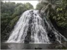  ??  ?? The Kepirohi Waterfall located near the ancient city of Nan Madol in Pohnpei, Micronesia.