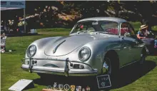  ??  ?? Left: 1959 356A Coupé was originally purchased by an American serving in the Air Force while stationed in England. The original owner belonged to eight driversʼ clubs while living in England and in 195960 was presented the ʻAmerican Driversʼ Club...