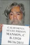  ?? California Department of Correction­s ?? The California Department of Correction­s released this photo of Charles Manson on Thursday.