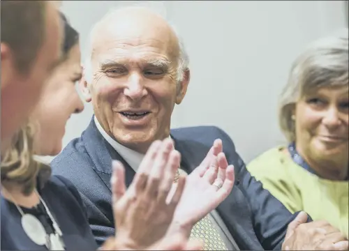  ?? PICTURE: GUY BELL/REX/SHUTTERSTO­CK. ?? VOW: Sir Vince Cable promised to offer voters the possibilit­y of an ‘exit from Brexit’ after being named the new leader of the Liberal Democrat Party.
