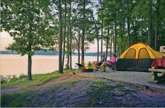  ?? HANDOUT ?? Campers at Elijah Clark State Park in Lincolnton.