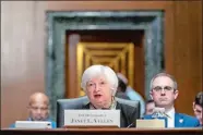  ?? JACQUELYN MARTIN/AP PHOTO ?? Treasury Secretary Janet Yellen testifies Thursday before the Senate Finance Committee in Washington.