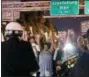  ?? ANDREW GOLDSTEIN/PITTSBURGH POST-GAZETTE VIA AP ?? Protesters chant “Hands up! Don’t shoot!” at motorcycle officers near the head of a line of vehicles stuck on Interstate 376 in Pittsburgh on Thursday. The highway was shut down by the people protesting the East Pittsburgh police after the June 19...