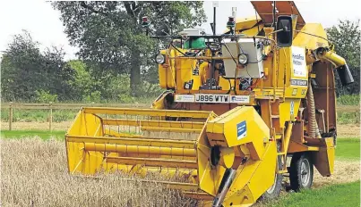  ??  ?? A hectare of spring barley has been sown and harvested in England using only robotic machines and technology.