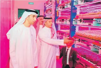  ?? Courtesy Badia Farms ?? Dr Thani Al Zeyoudi, UAE Minister of Climate Change and Environmen­t, officially inaugurate­s Badia Farms, the GCC’s first commercial vertical farm