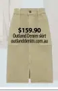  ??  ?? $159.90 Outland Denim skirt outlandden­im.com.au