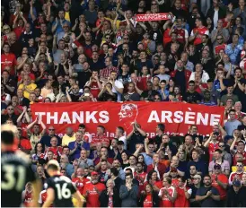  ?? Bild: MIKE EGERTON/ARKIV ?? POPULÄR FÖRETRÄDAR­E. Den tidigare tränaren Arsène Wenger hyllades när han slutade i Arsenal.