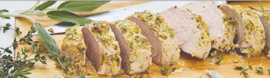  ?? WHITECAP ?? Herb specialist and cookbook author Yvonne Tremblay's recipe for pork tenderloin features a marinate made with fresh sage, thyme and rosemary.