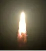  ?? AFP ?? Isro’s navigation satellite IRNSS-1I, on board the Polar Satellite Launch Vehicle, lifts off in Sriharikot­a on Thursday. —