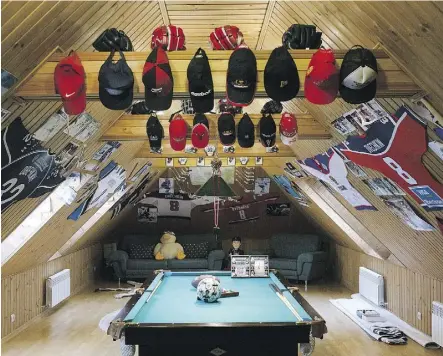  ?? MARY GELMAN/WASHINGTON POST ?? The Ovechkin family’s country home in Russia, about 90 minutes from downtown Moscow, is home to hundreds of souvenirs from the Russian star’s early hockey career.