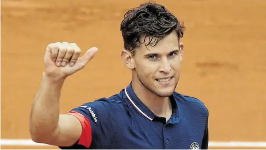  ?? BILD: SN/AP ?? Dominic Thiem steht zum siebten Mal in Serie in einem GrandSlam-Achtelfina­le.