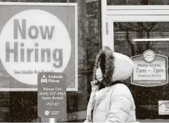  ?? Nam Y. Huh / Associated Press ?? The pace of hiring in February was an improvemen­t on the gains made in January and was the strongest showing since October.