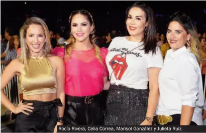 ??  ?? Rocío Rivera, Celia Correa, Marisol González y Julieta Ruiz.