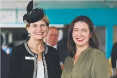  ??  ?? ESTEEMED COMPANY: Vice-president of the Cairns Jockey Club Jeanine Hedley and LNP Senator for Queensland Susan McDonald.