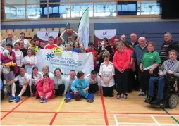  ??  ?? Players who took part in the Basketball tournament in the Knocknarea Arena.