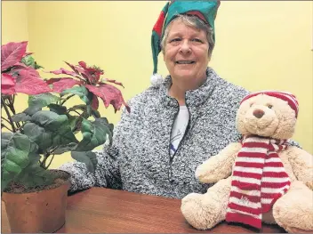  ?? CARLA ALLEN ?? Jo-Anna Parker, a member of the ninth annual Christmas Giveaway for Yarmouth and area, says their organizati­on will be assisting close to 110 families. More donations in the form of gift cards and/or certificat­es are required for 30 more families.